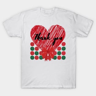 Thank you with Christmas theme T-Shirt